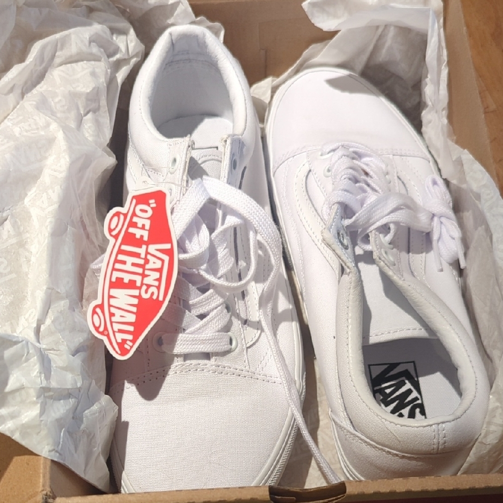 Vans White Canvas Sneakers
